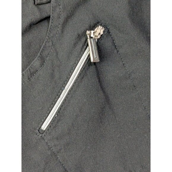 Jamie Sadock Shorts Womens 10 Black Golf Nylon Rayon Stretch Zip - Picture 15 of 16